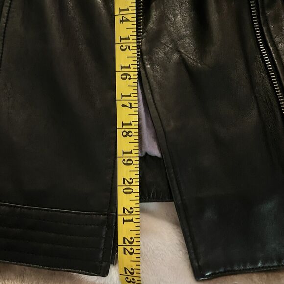 Boden Jacket Black 100% Leather Moto Biker Asymmetrical Zipper Size 4 EUC Gorg - Picture 8 of 16